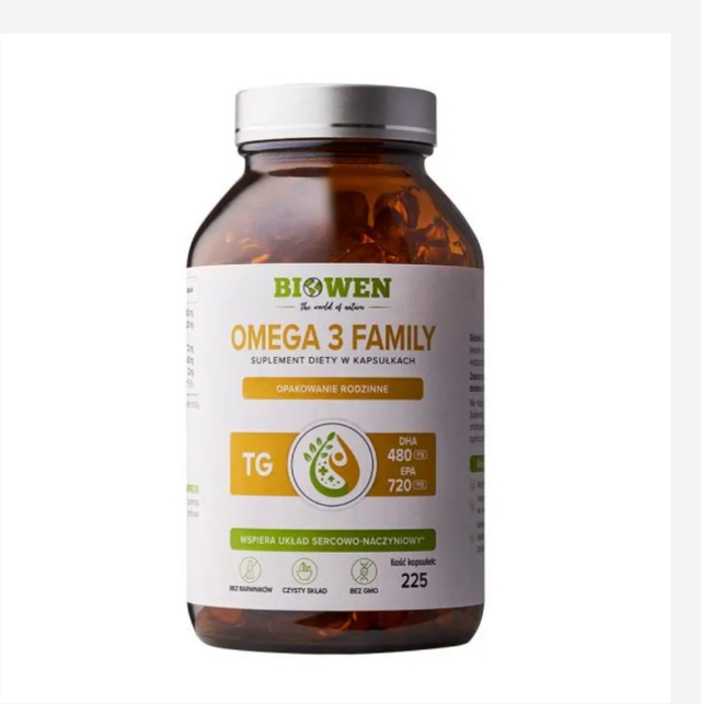 Omega 3 Family TG Biowen | 720 mg EPA, 480 mg DHA | 225 capsules 
