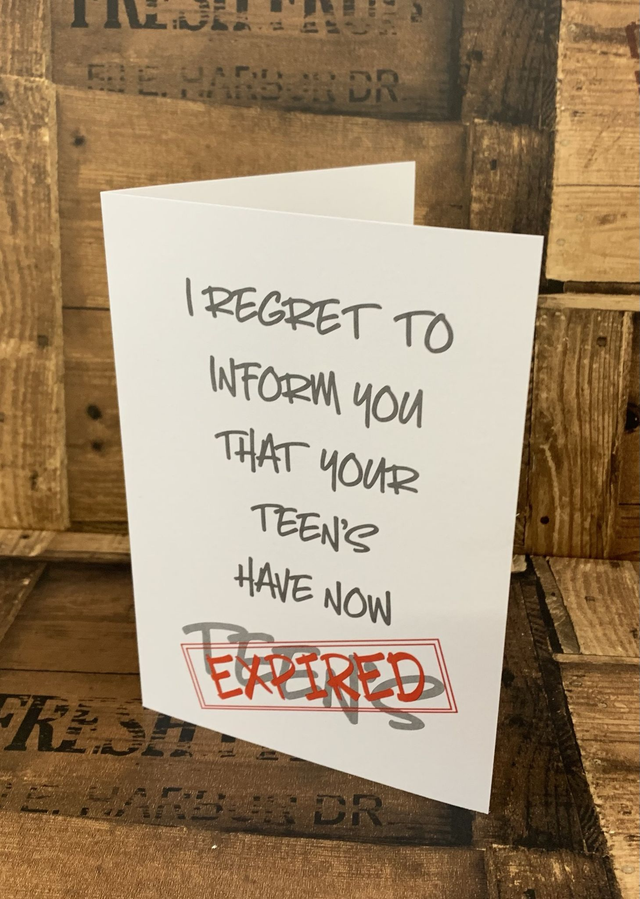 I regret to inform you that your (age) has expired card
