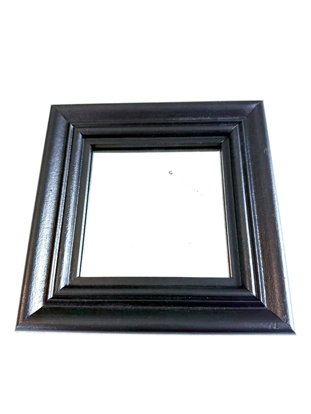 Petit miroir carré noir