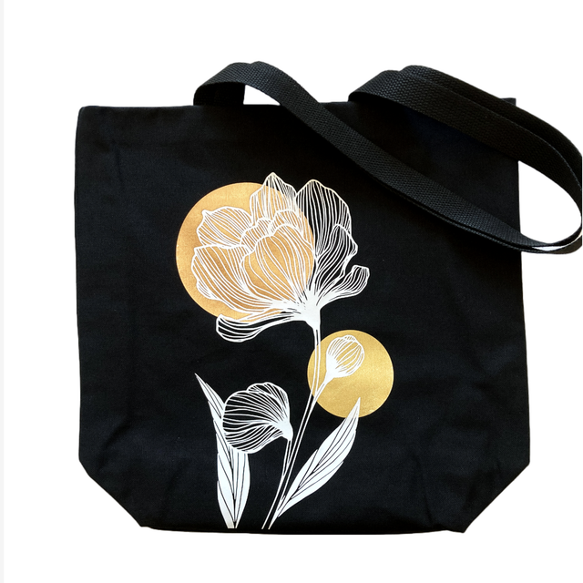 Tote bag Fleurs et Ronds