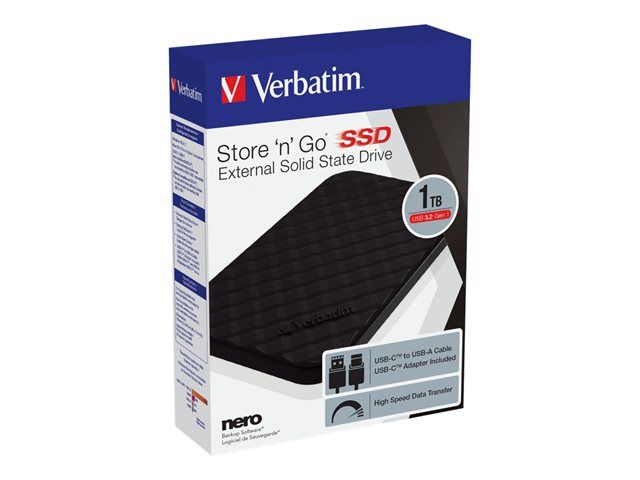 Verbatim Store &#039;n&#039; Go - SSD - 1 TB - esterno (portatile) - USB 3.2 Gen 1 (USB-C connettore)