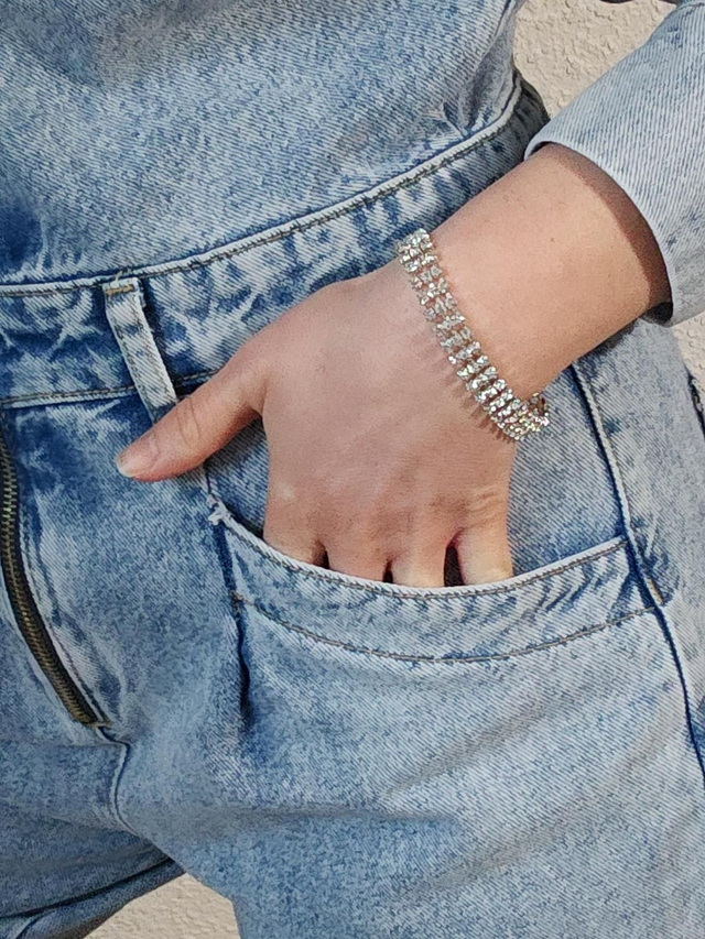 Bracelet 'Strass' vintage 