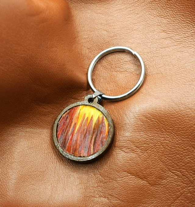 Porte-clé faisan doré