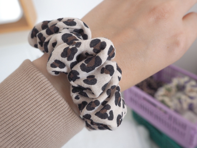 Chouchou moyen ✿ léopard gaze de coton