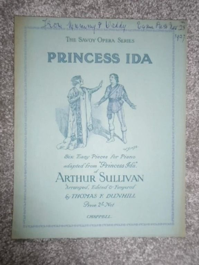 Princess Ida, The Savoy Opera Series, six easy pieces for piano Sheet Music
