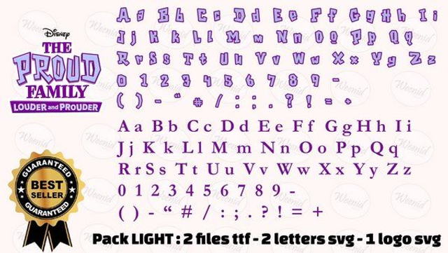 the proud family svg calligraphy, Alphabet, Font, Letters, Customize Gift, Cricut, Cut File, Otf, Printable Design Files