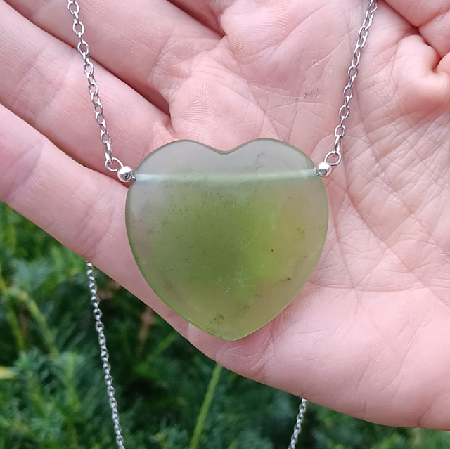 Bowenite Crystal Sterling Silver Necklace