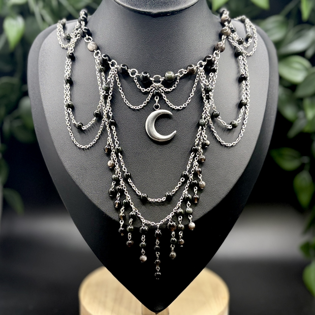 Hécate - obsidienne argentée