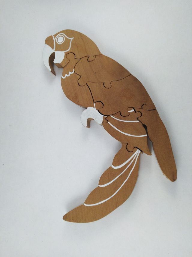 PUZZLE perroquet en bois massif