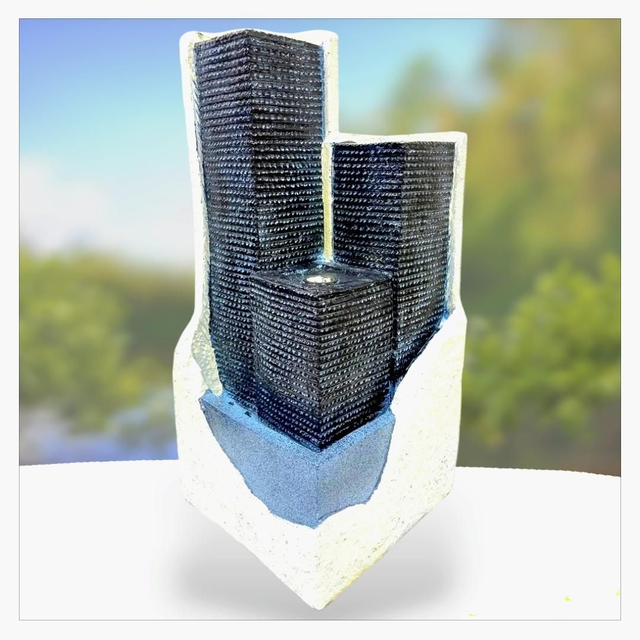 "3 tours" - Fontaine en résine 57 cm