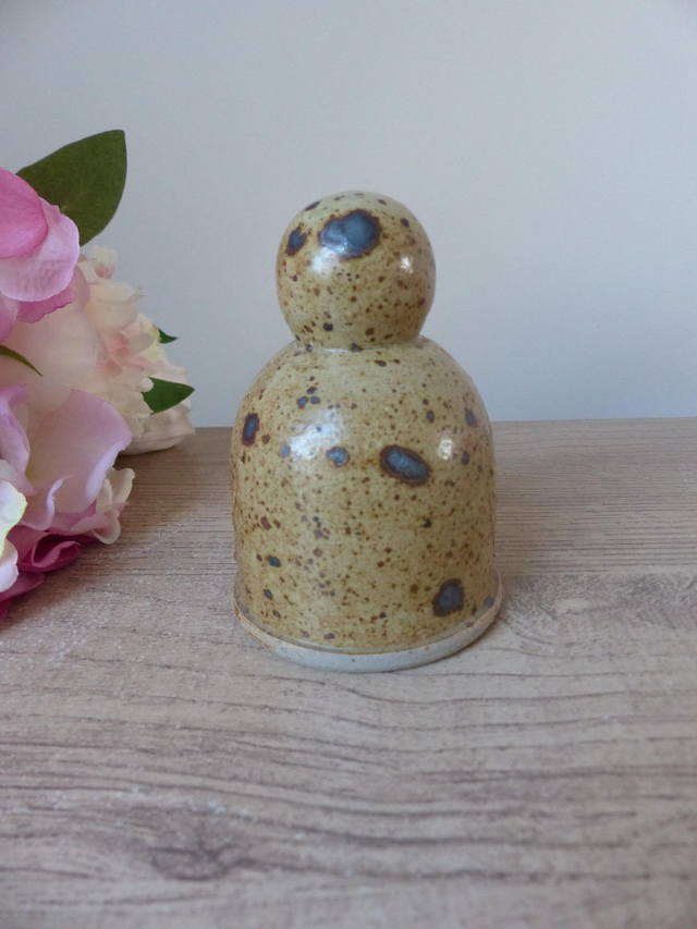 Chouette Vintage en Grès Pyrité – Sculpture Artisanale Céramique Zoomorphe pour Décoration Authentique et Chaleureuse, Collection ou Cadeau