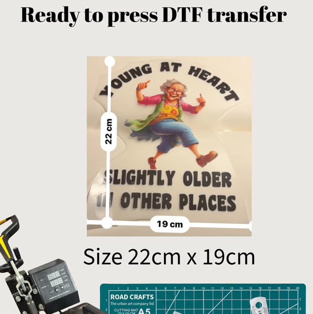 Young at heart Ready to press DTF print