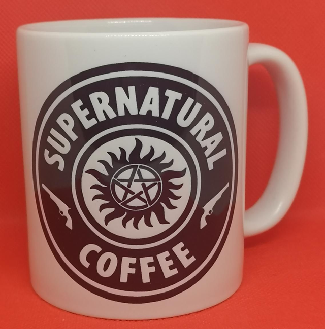 Custom Unofficial Printed Supernatural Coffee Design 11oz Coffee Mug. 