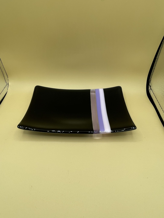 Royal Purple Rectangular Dish with 3 Colour Purple Panel 