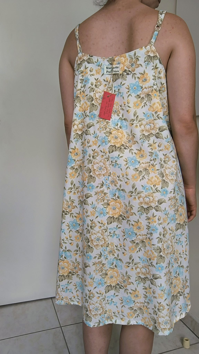 Robe à fleurs oranges et bleues - Taille 2