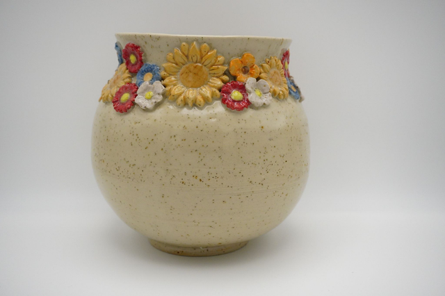 Vase med sommerblomster