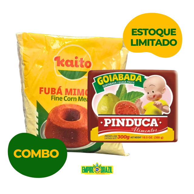 Combo Bolo: 1 Fuba Mimoso Kaieto + 1 Goiabada Pinduca