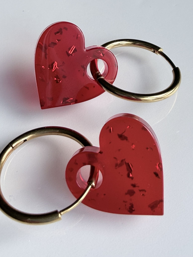 PAMPILLES BB KISS'KISS rouge aux éclats rouges alu