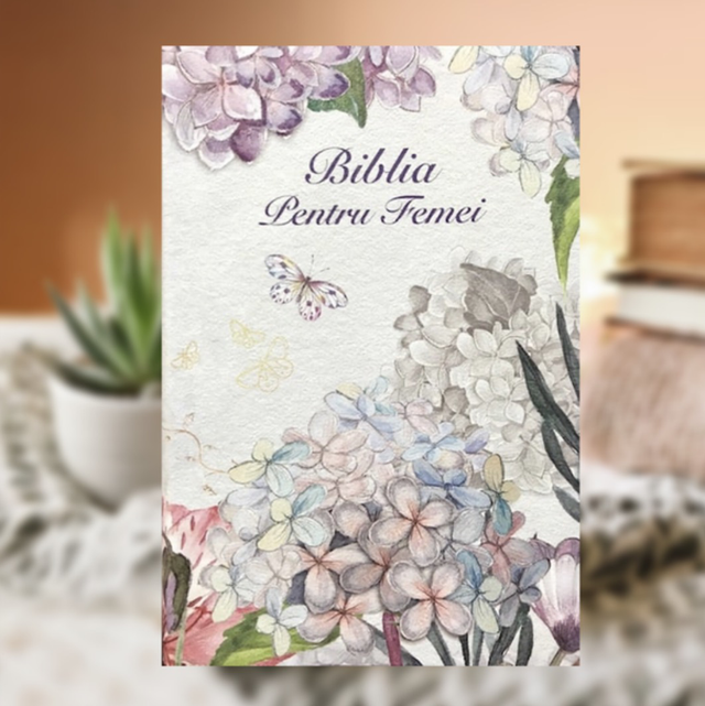 Biblia de studiu pentru femei, marime mica - Alb