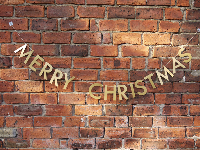 MERRY CHRISTMAS letter banner