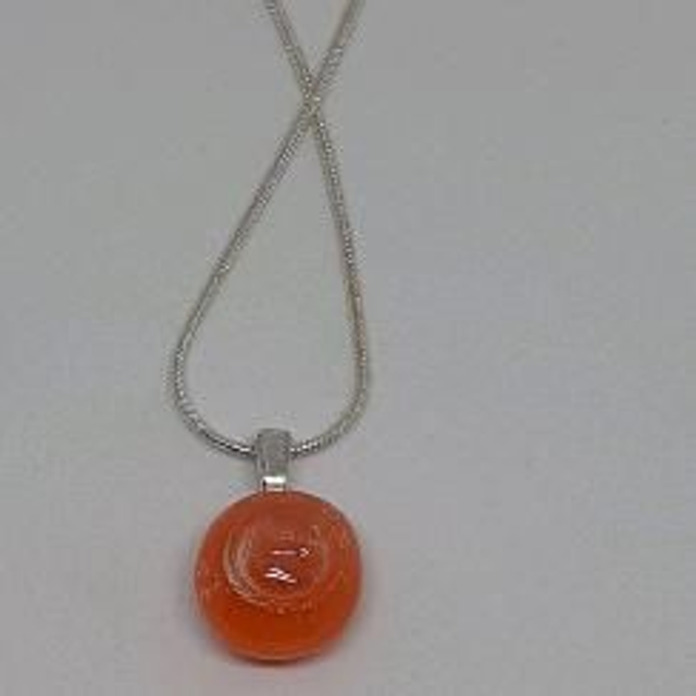 Orange  bubble pendant 