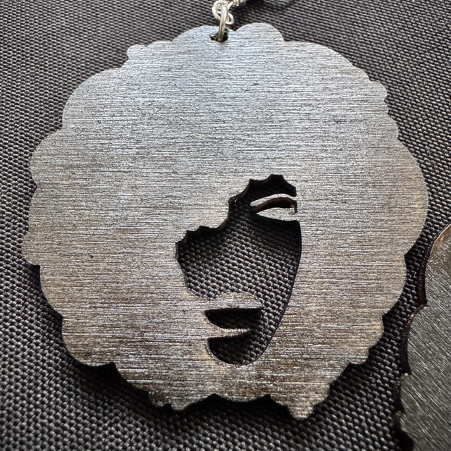 Abstract Afro Dark Earrings 