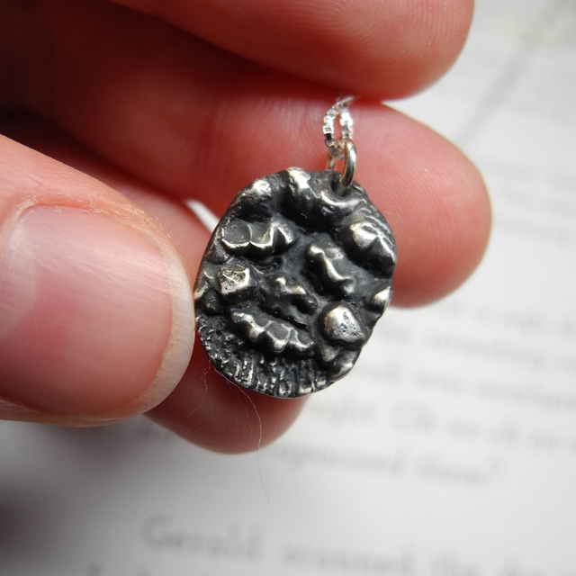 Gerald the thundercloud - cast silver pendant with fine silver chain - selflove necklace