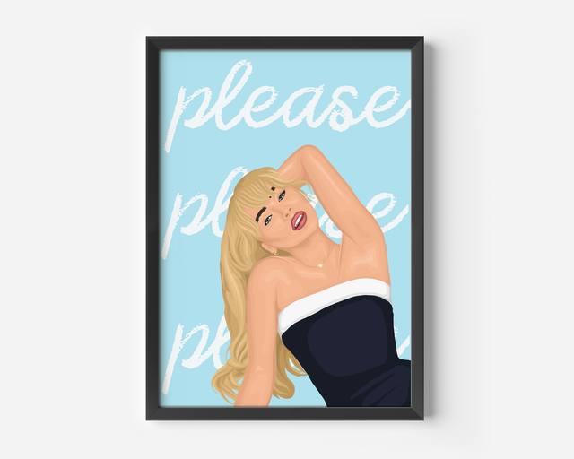 Sabrina Carpenter Please Please Please Lyric Print