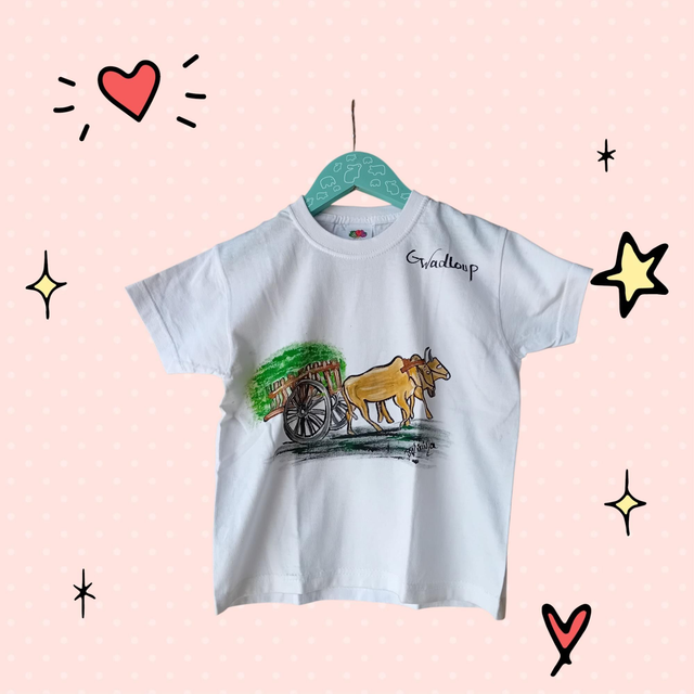 Tee-shirt enfant charrette 