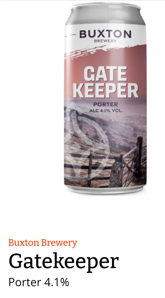 Buxton Brewery Gatekeeper 4.1% porter