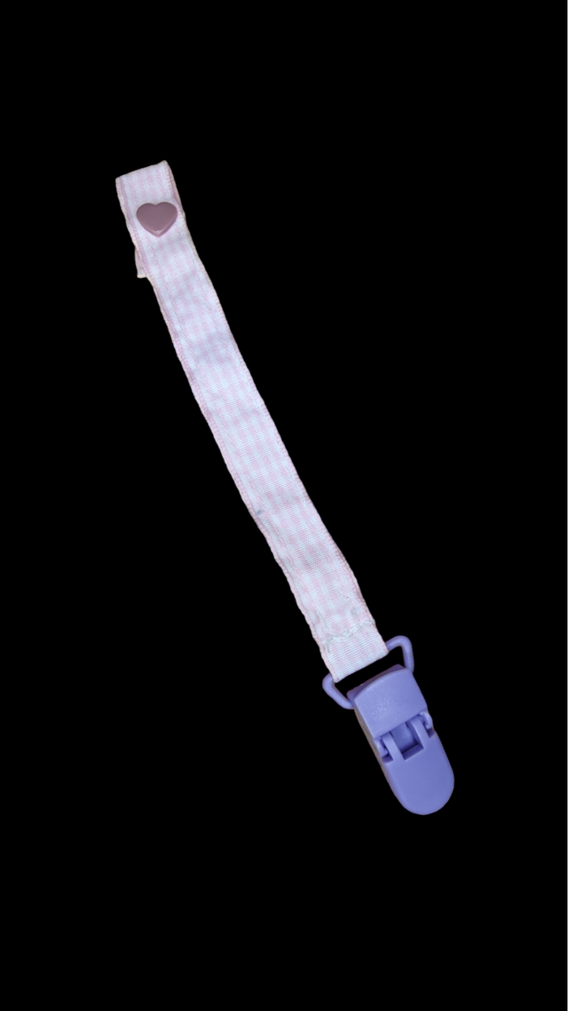 Accroche sucette rose 