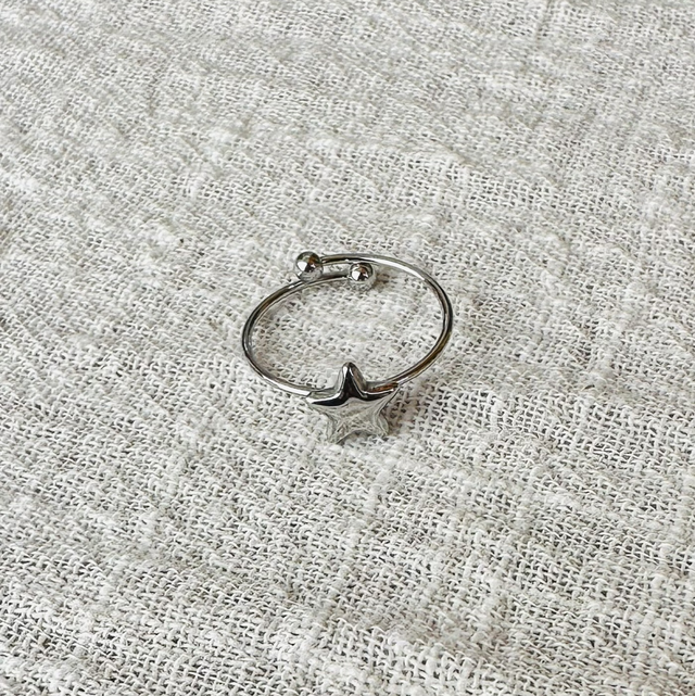 Ring sterretje zilver 
