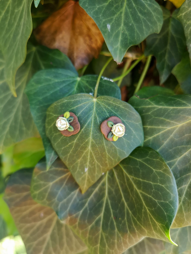 Collection Florale Fougère des Bois- Boucles d&#039;oreilles Joséphine