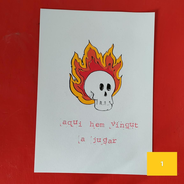 SERIGRAFÍA AQUÍ HEM VINGUT A JUGAR 