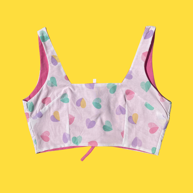 Crop top reversible "Pink Love" - XXL