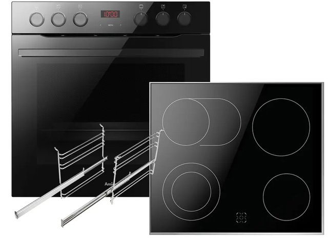Amica EHCX 933 130 S Set Einbauherd + Glaskeramikkochfeld