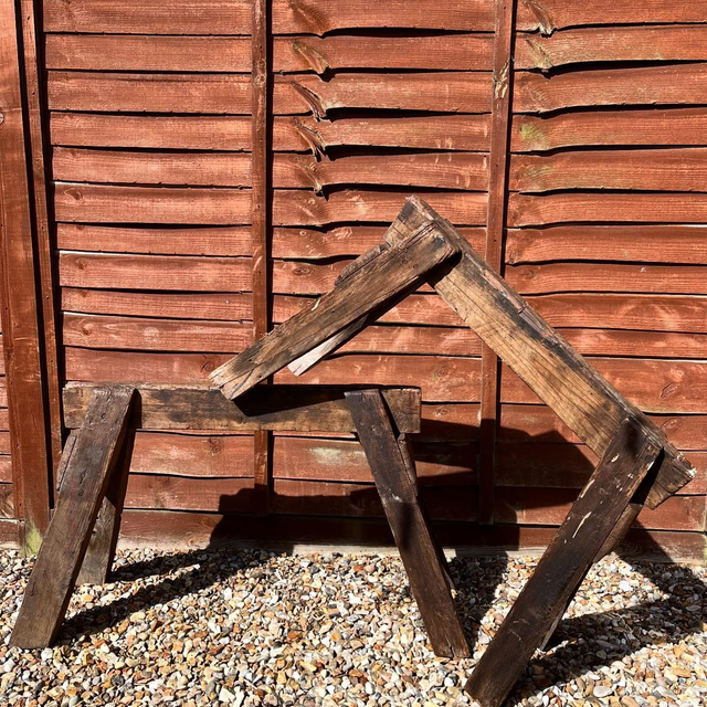 Pair of 20th Century Carpentry Trestles 