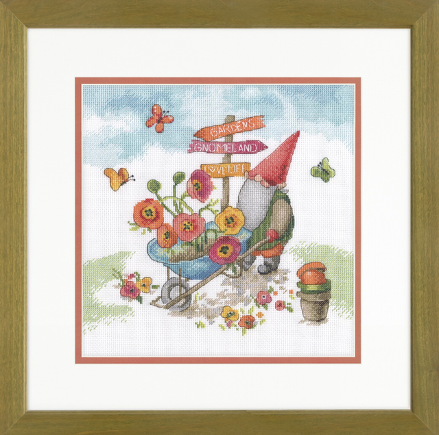 Garden Gnome Cross Stitch Kit by Dimensions