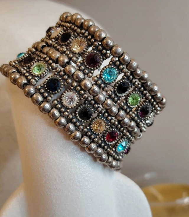 Bracelet manchette bohème a Strass 