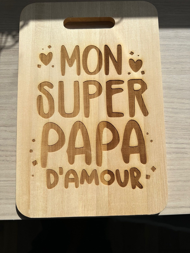 Planche à découper  Mon super papa