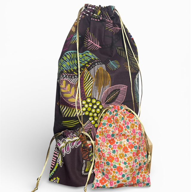Sac Cadeau en Tissu à Lien Coulissant - Option Écoresponsable