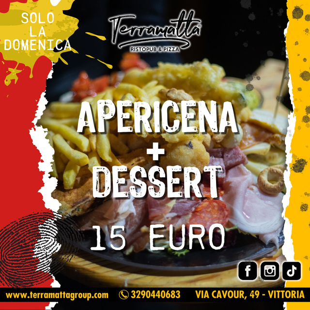 L'APERICENA DELLA DOMENICA (OFFERTA VALIDA SOLO LA DOMENICA)