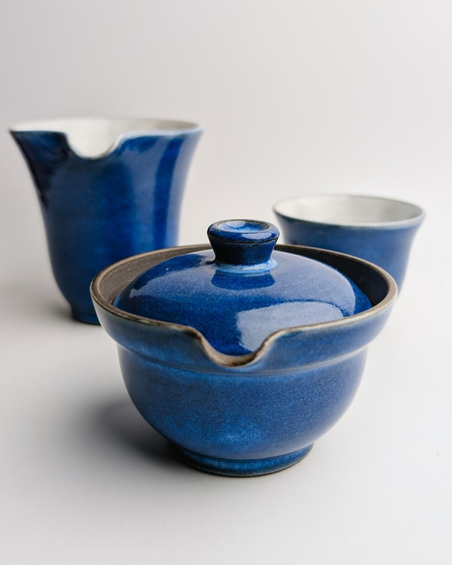 Zestaw shiboridashi, chahai i czarka "niebo"