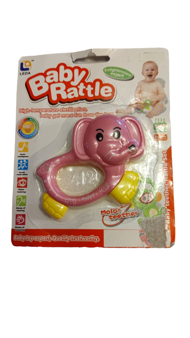 Hochet éléphant rose (Baby Rattel)