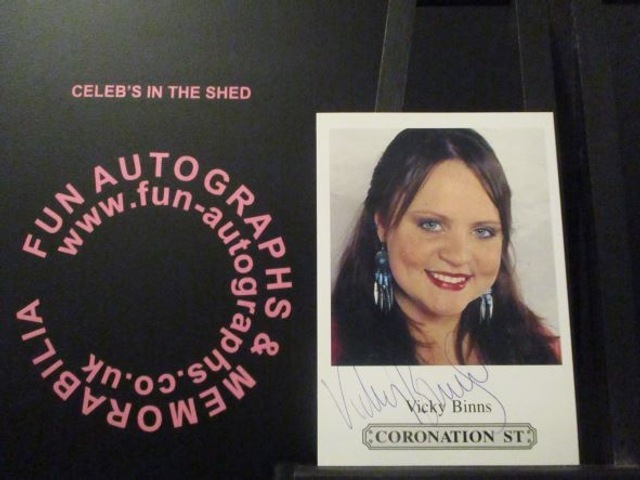 Vicky Binns (Molly Dobbs) Authentic Autographed Coronation Street 6x4 Cast Card