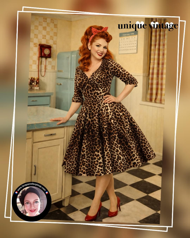Robe Unique Vintage Léopard T44