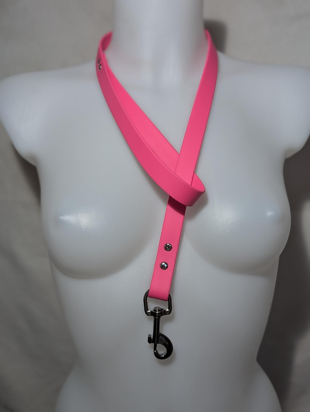 Laisse "Fulla" rose passion en Biothane 🌱