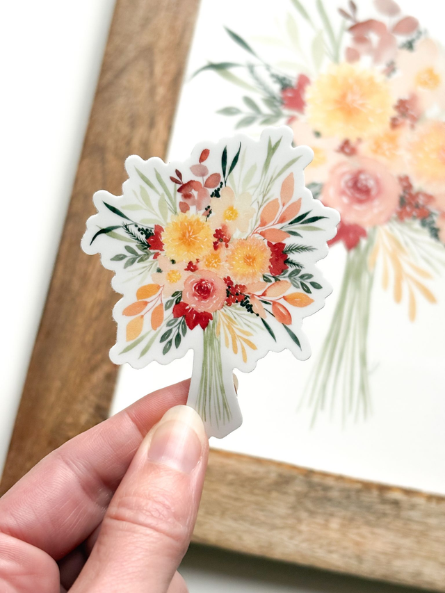 Sticker vinyle Bouquet d'automne