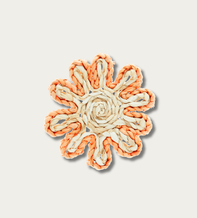Orange Corn Husk Coaster