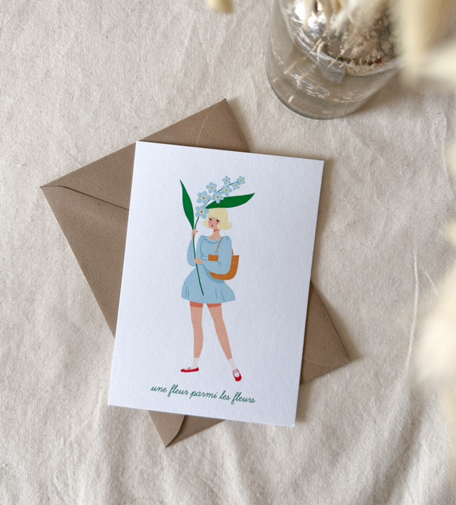 Carte Une fleur parmi les fleurs